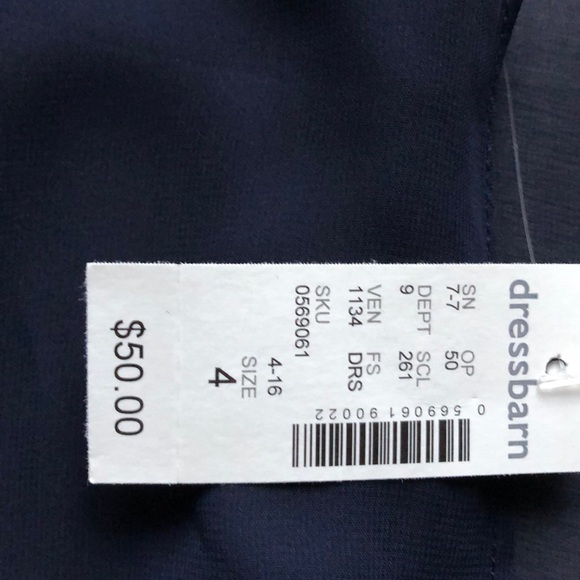 Cocktail Dress - Navy Blue - Picture 2 of 6